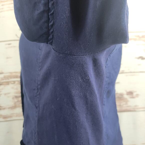 Eileen Fisher Blazer Linen Mixed Media Blue Size Medium - Picture 5 of 9